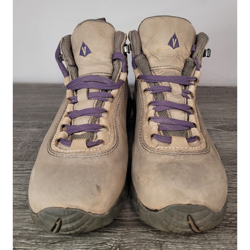 Vasque Breeze 2.0 UltraDry Waterproof Hiking Boots Womens 6M Grey Purple Vibram